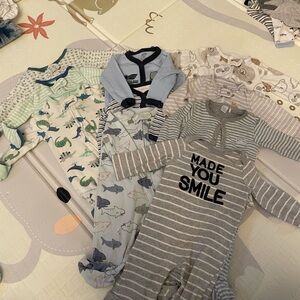 10 piece Baby Onesie Bundle with Fun Prints